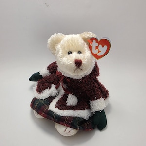 Collezione Ty Attic Treasures "Mrs Santabear", l'orso di Babbo Natale delle feste (15 cm)