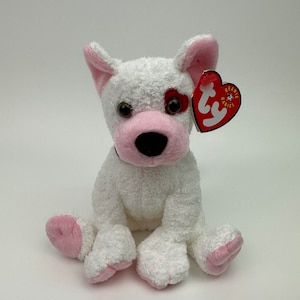 Ty Beanie Baby “Cupid” the Dog with Adorable Heart over Eye! (6.5 inch)