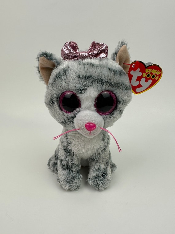 Ty Beanie Boo “kiki” the Grey Tabby Cat (6 Inch) Vintage Beanies