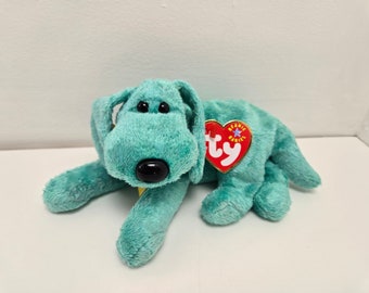 Ty Beanie Baby “Diddley” the Green Dog Plush (6.5 inch)