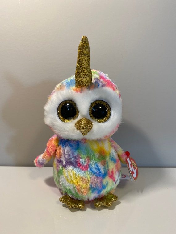 Beanie Boo the Colourful Owl Unicorn 6 Inch - Etsy