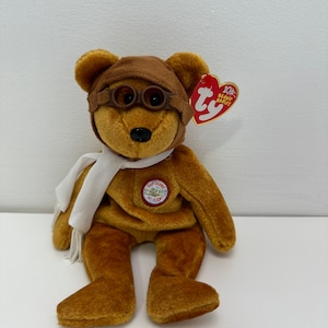 Ty Beanie Baby “Bearon” the Brown Bear - 100 years of flight (8.5 inch)
