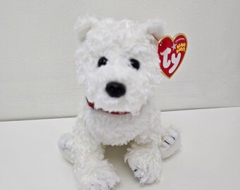 Ty Beanie Baby brutus the Puppy Dog Rottweiler Sitting or Laying