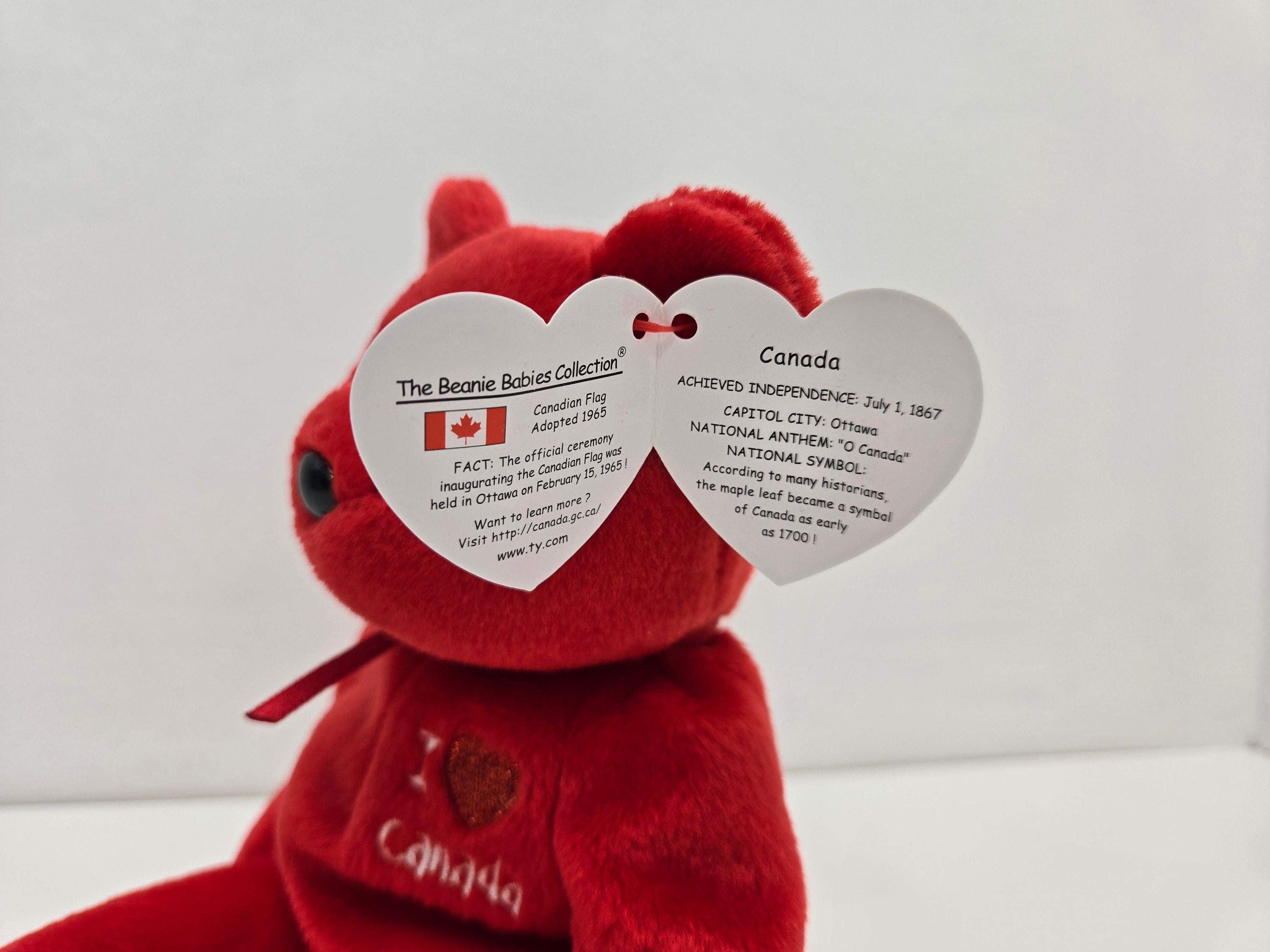赤い犬　love happiness ty Ty Beanie Babies Heartbeat the Valentine Red Ear Bow Puppy