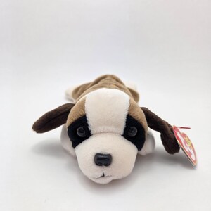 Ty Beanie Baby “Bernie” the St. Bernard! Handmade in Indonesia with Canadian Tush (8 inch)