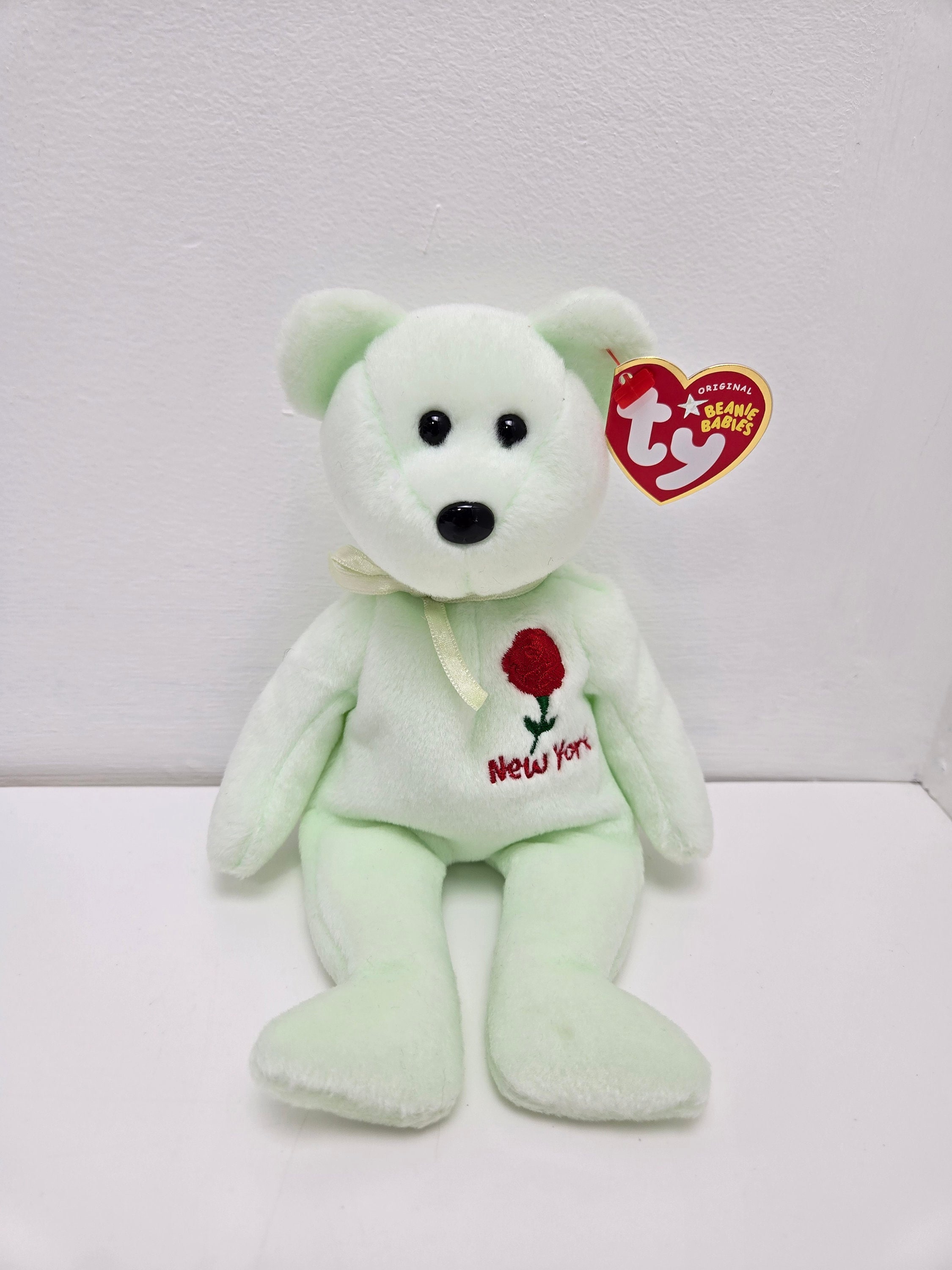 Ty Beanie Baby “new York Rose” the State Flower Bear - Show
