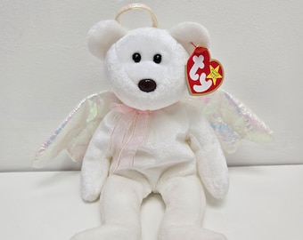 Ty Beanie Baby “Halo” the Angel Bear with Iridescent Wings (8.5 inch)