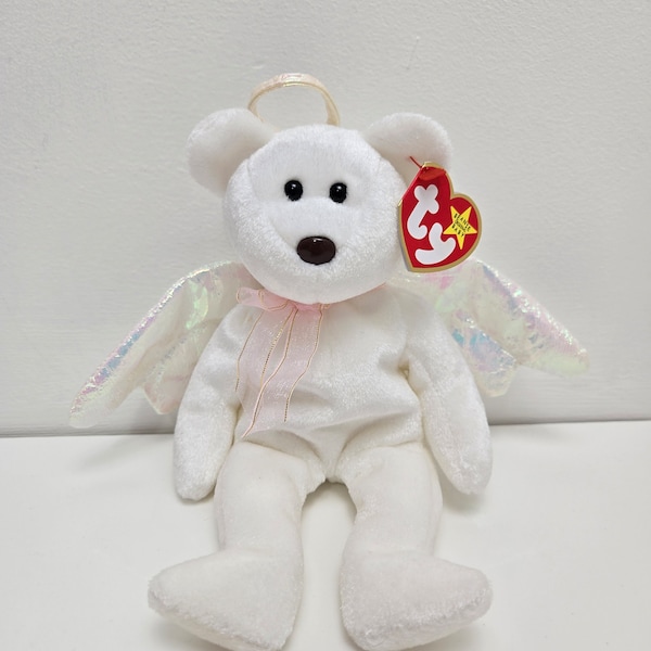 Ty Beanie Baby “Halo” the Angel Bear with Iridescent Wings (8.5 inch)