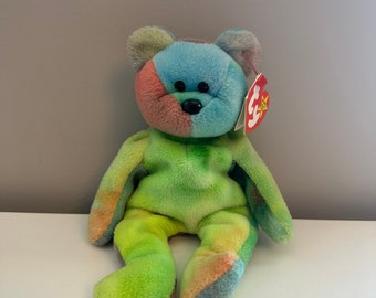 Ty Beanie Baby garcia the Tie dye Bear Actual Colours Shown