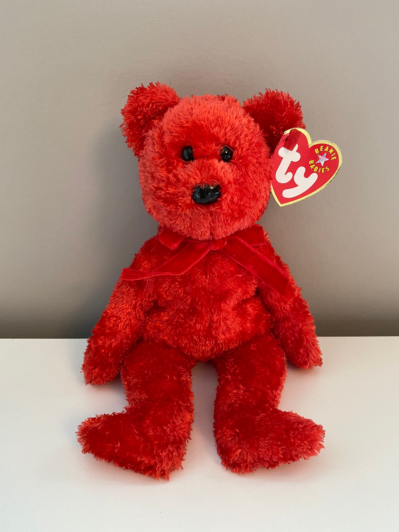 TY Beanie Baby Sizzle the red bear 8.5 inch Etsy