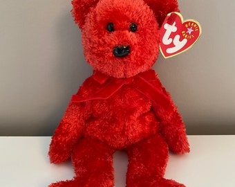 Ty Beanie Baby “Sizzle” der rote Bär! (8,5 Zoll)