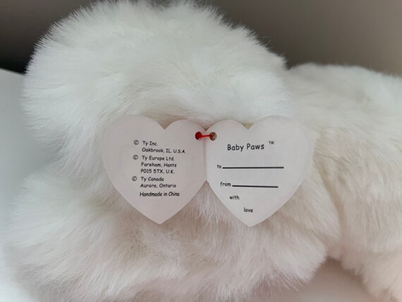 Ty Classics Collection paws and baby Paws the Polar Bears Non Mint Tags 