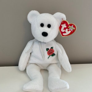 Ty Beanie Baby “Rose” the Bear - UK Exclusive *Rare* (8.5 inch)