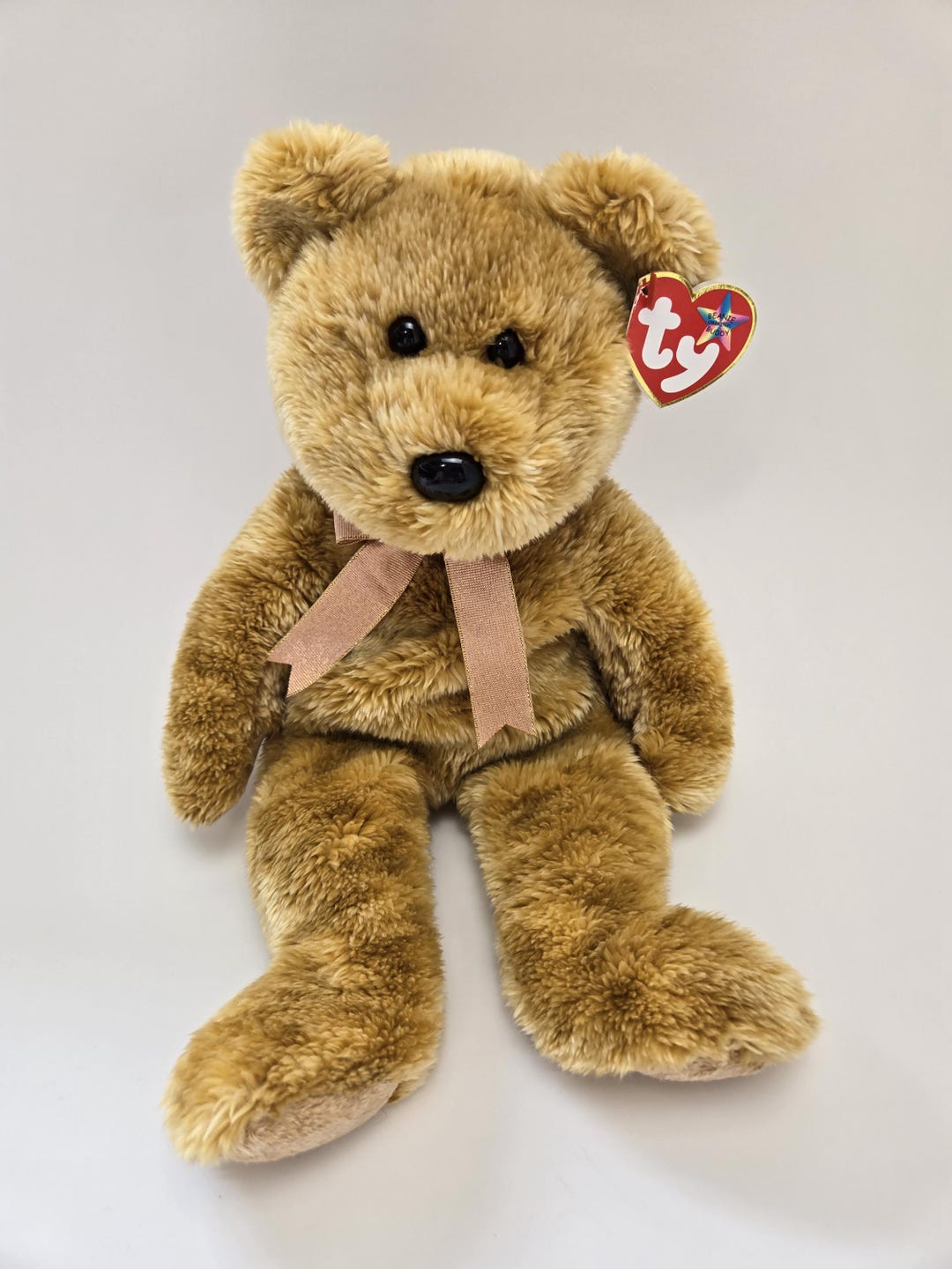 Stuffed Plush Baby Bear Ty Beanie Baby Cashew Ty Beanie Buddy