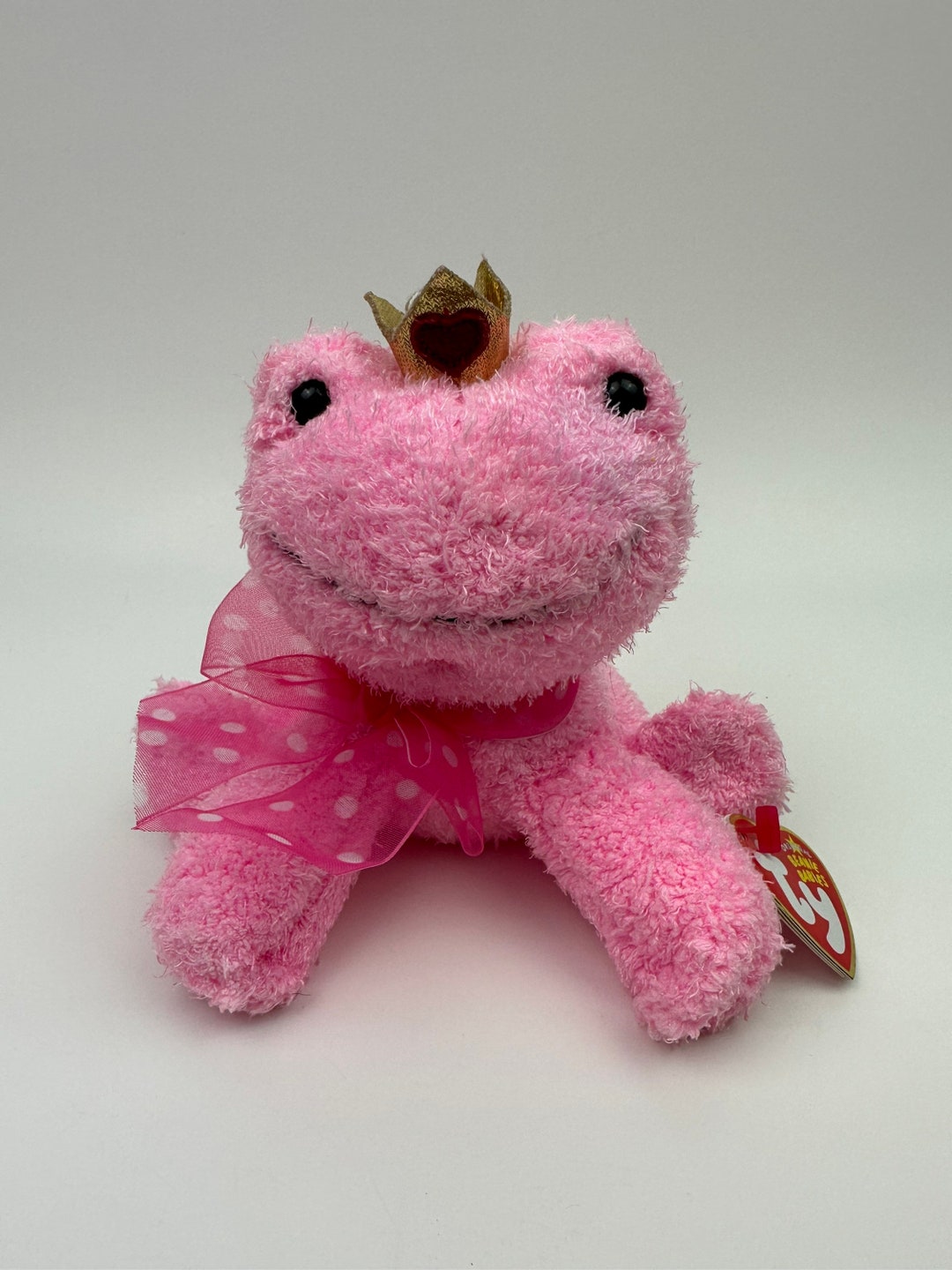 Ty Beanie Baby “kissable” the Pink Frog Adorable! (6 Inch)