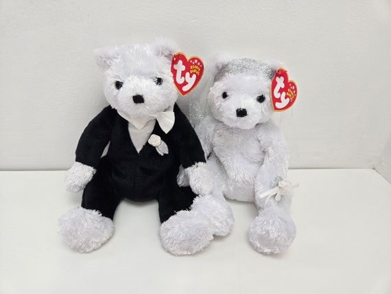 ty ぬいぐるみ クリスマス　ウェディング　テディベア Ty Beanie Baby「花嫁」と「花婿」のウェディングベア - 選択可能 (8