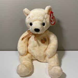 Ty Beanie Baby “Popcorn” the Bear - Beanie Baby of the Month (8 inch)