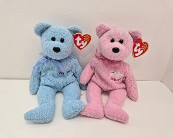 Ty Beanie Baby “Baby Girl” and “Baby Boy” the It’s a Girl / It’s a Boy Gender reveal, pregnancy announcement, or baby shower gift (8.5 inch)