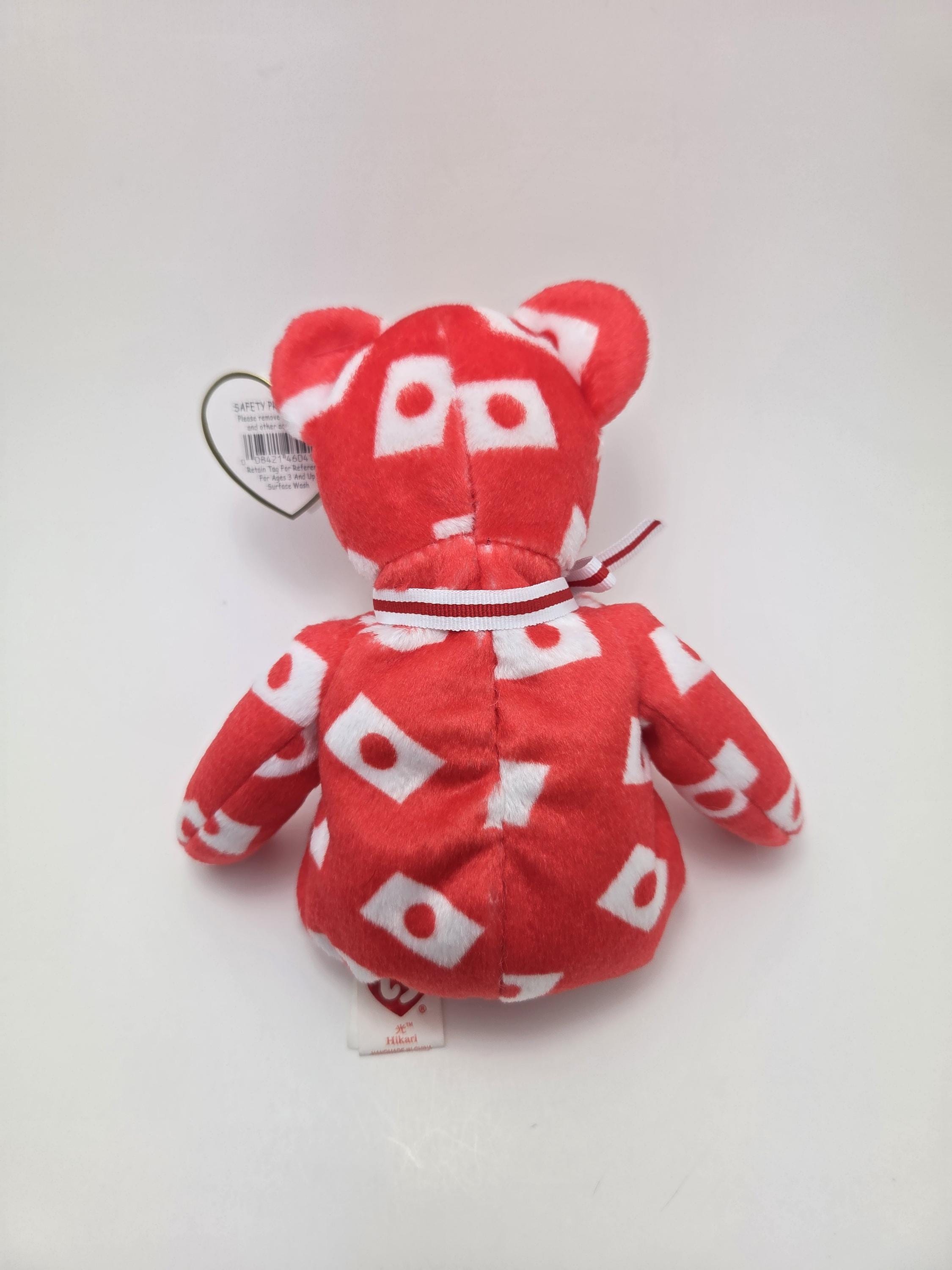 Ty Beanie Baby “hikari” the Asia Pacific Bear - Flag Nose - Japan