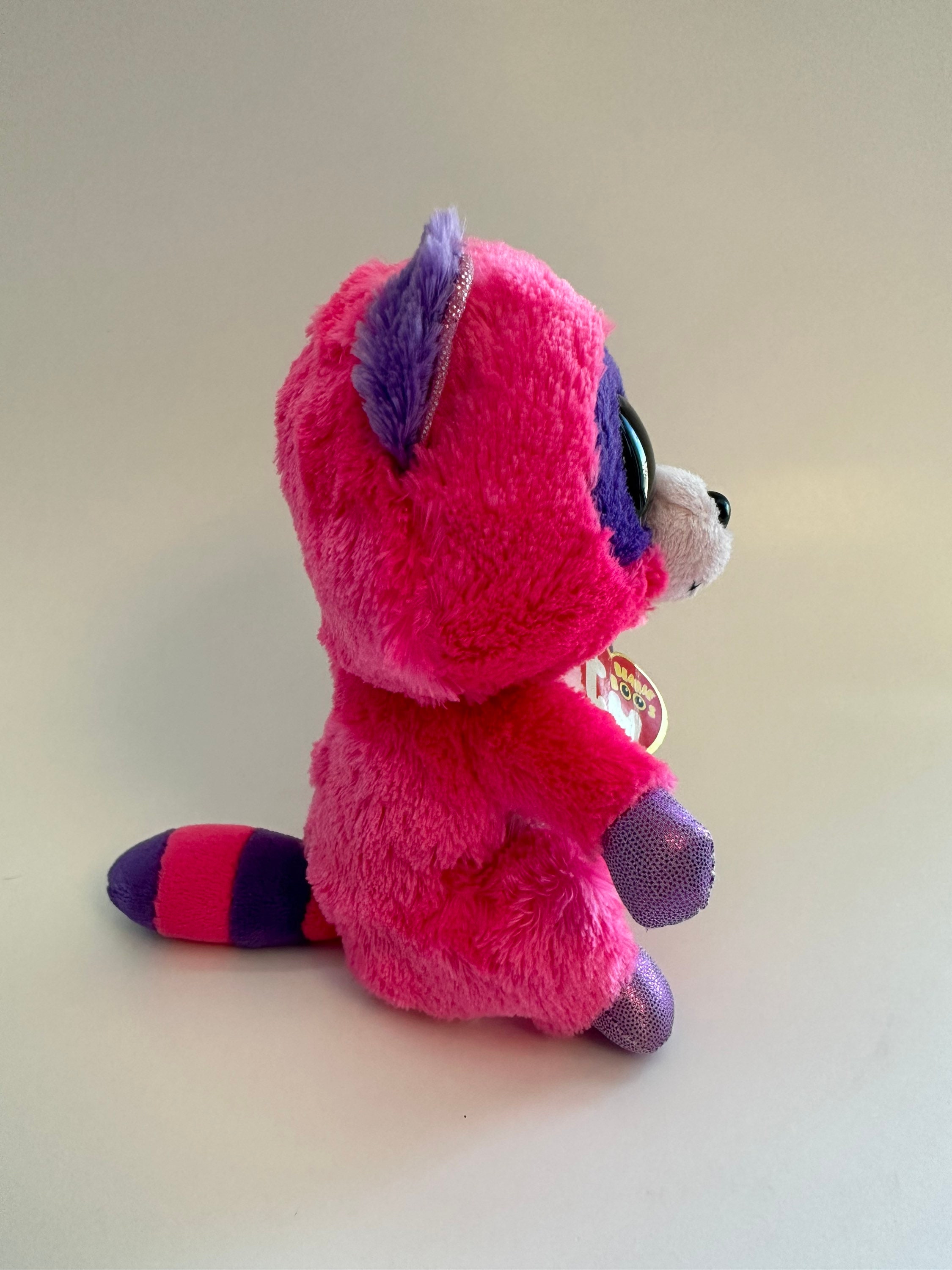 Ty Beanie Boo “roxie” the Pink Racoon - Non Mint Tag (6 Inch) - Etsy
