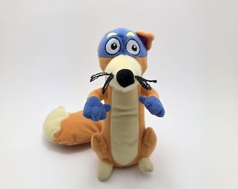Peluche Ty Beanie Baby “Swiper” el zorro de Dora la Exploradora - ¡Sin etiqueta! *Raro* (18 cm)