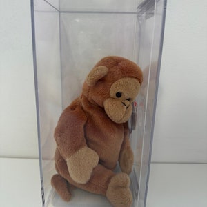 Ty Beanie Baby “Bongo” the Monkey Brown Tail - 3rd Generation - Authenticated MWMT MQ! *RARE* (8.5 inch)