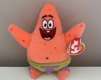 Ty Beanie Baby “Patrick Star” - Patrick Plush from SpongeBob SquarePants - SpongeBob Movie Promo Version! *Rare*  (7 inch)