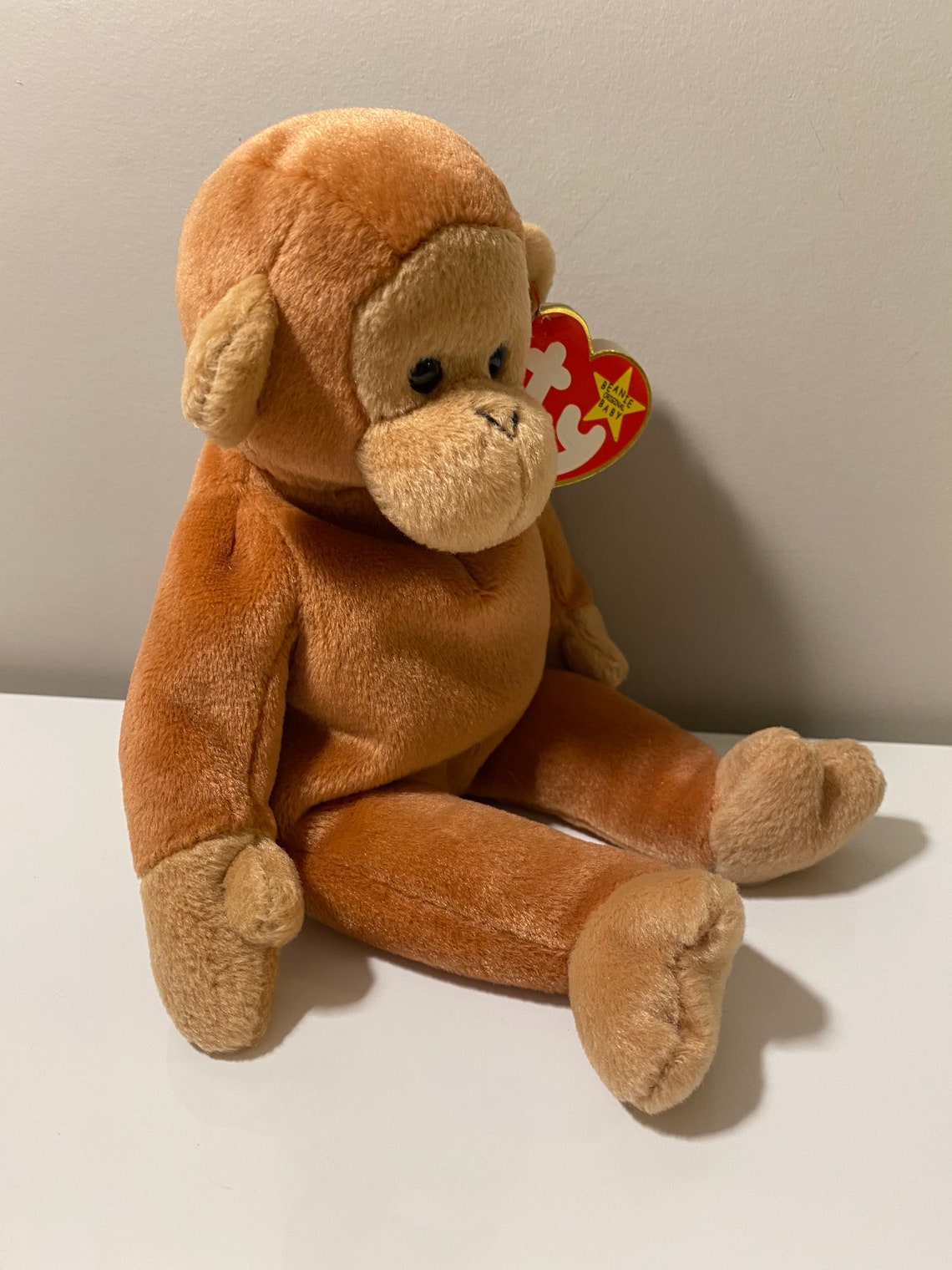 TY Beanie Baby Bongo the Adorable Monkey Plush with Tan Tail | Etsy