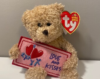 Ty Beanie Baby “Love and Kisses” the Bear - Greetings Collection (5 inch)