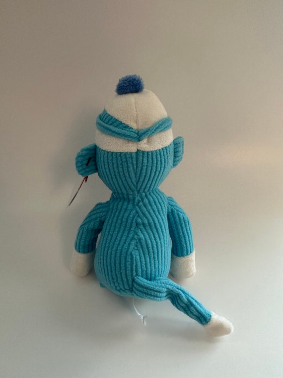 Ty Beanie Baby “my Little Monkey” the Adorable Blue Sock Monkey