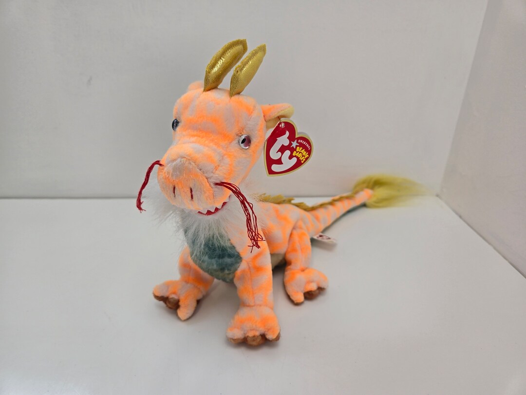 ty ビーニーベイビーズBeanie Baby LOONG the Dragon Ty Beanie Baby “loong” the Orange Dragon - Asia-pacific