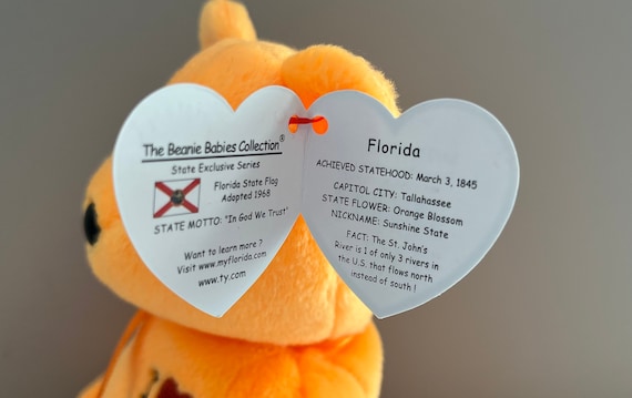 STATE EXCLUSIVE TY I LOVE FLORIDA BEANIE BABY A 