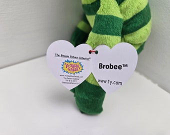 Ty Beanie Baby “brobee” the Green Striped Monster - TV