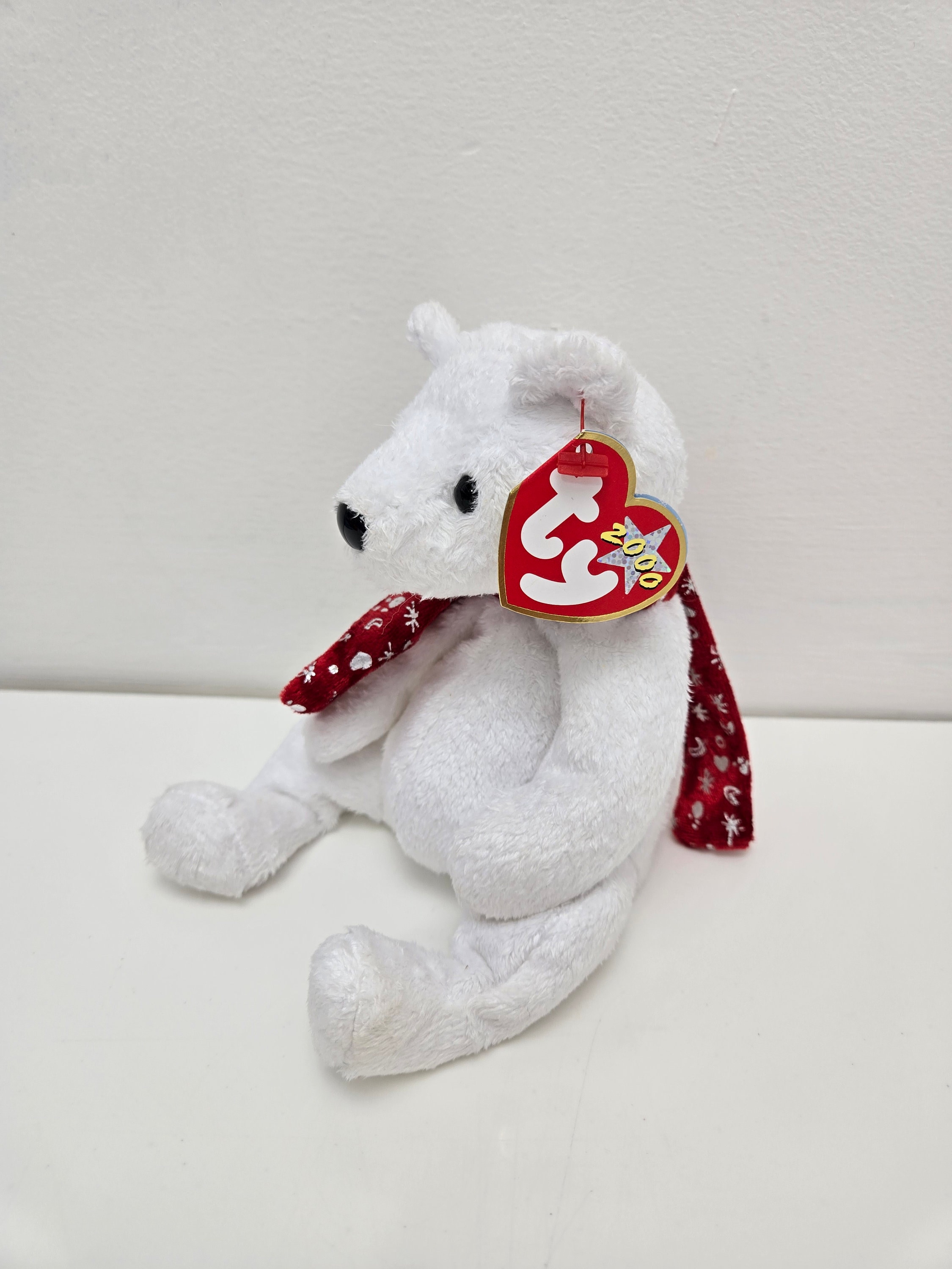Ty Beanie Baby “2000 Holiday Teddy” the White Holiday Bear Wearing