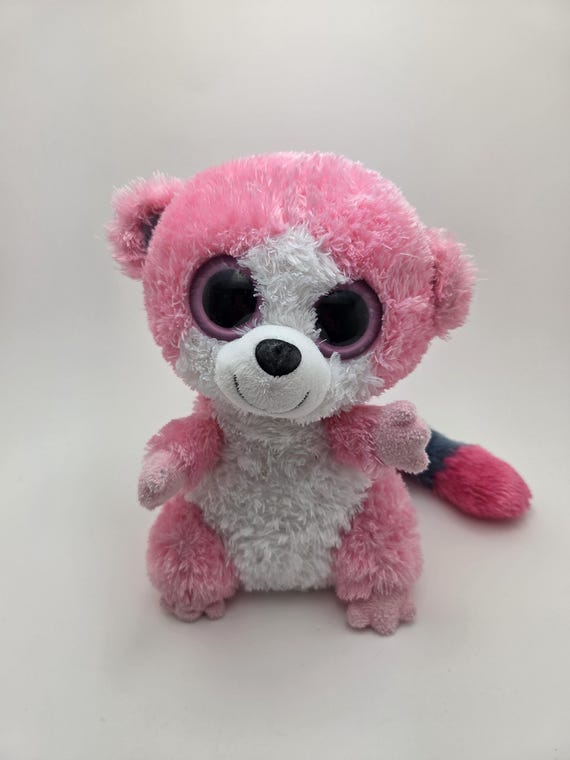 2009年製 Ty Beanie Boos「バブルガム」ピンクのブッシュベイビー Ty Beanie Boo “bubblegum” the Pink Lemur - No Hang Tag - UK