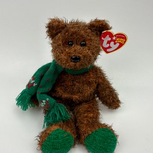 Ty Beanie Baby “Season’s Greetings” the Holiday Bear - Hallmark Gold Crown Exclusive (8.5 inch)