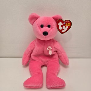 Ty Beanie Baby “Aware” the Pink Bear  - Cancer Awareness Bear (8.5 inch)