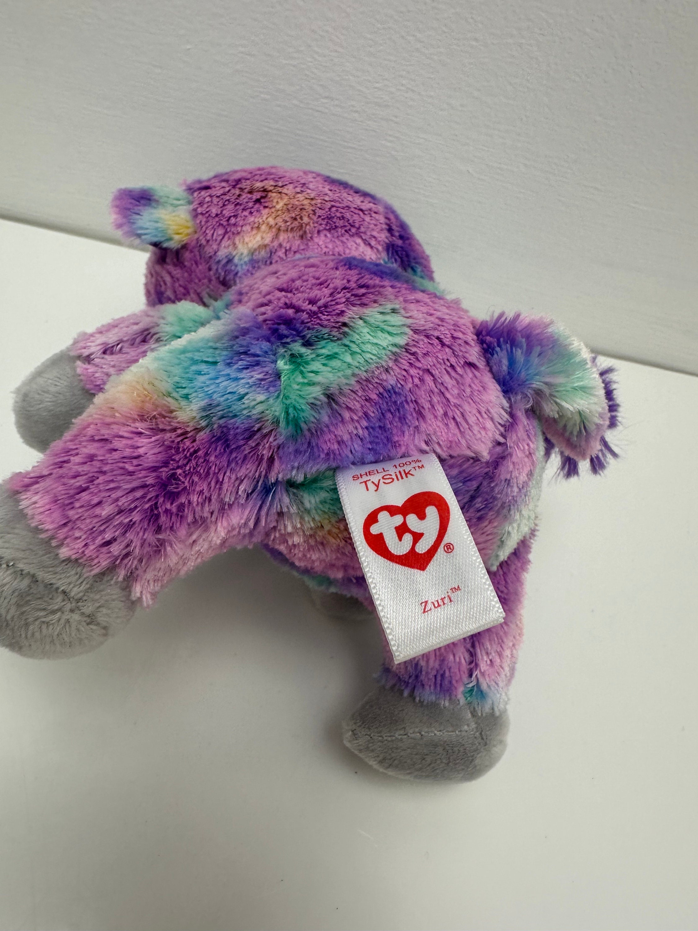 Ty Beanie Boo “zuri” the Purple and Blue Monkey - No Hang
