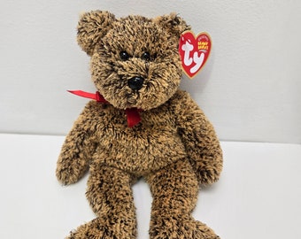 Ty Beanie Baby  “Lex” the Fuzzy Bear - Learning Express Exclusive! (8.5 inch)
