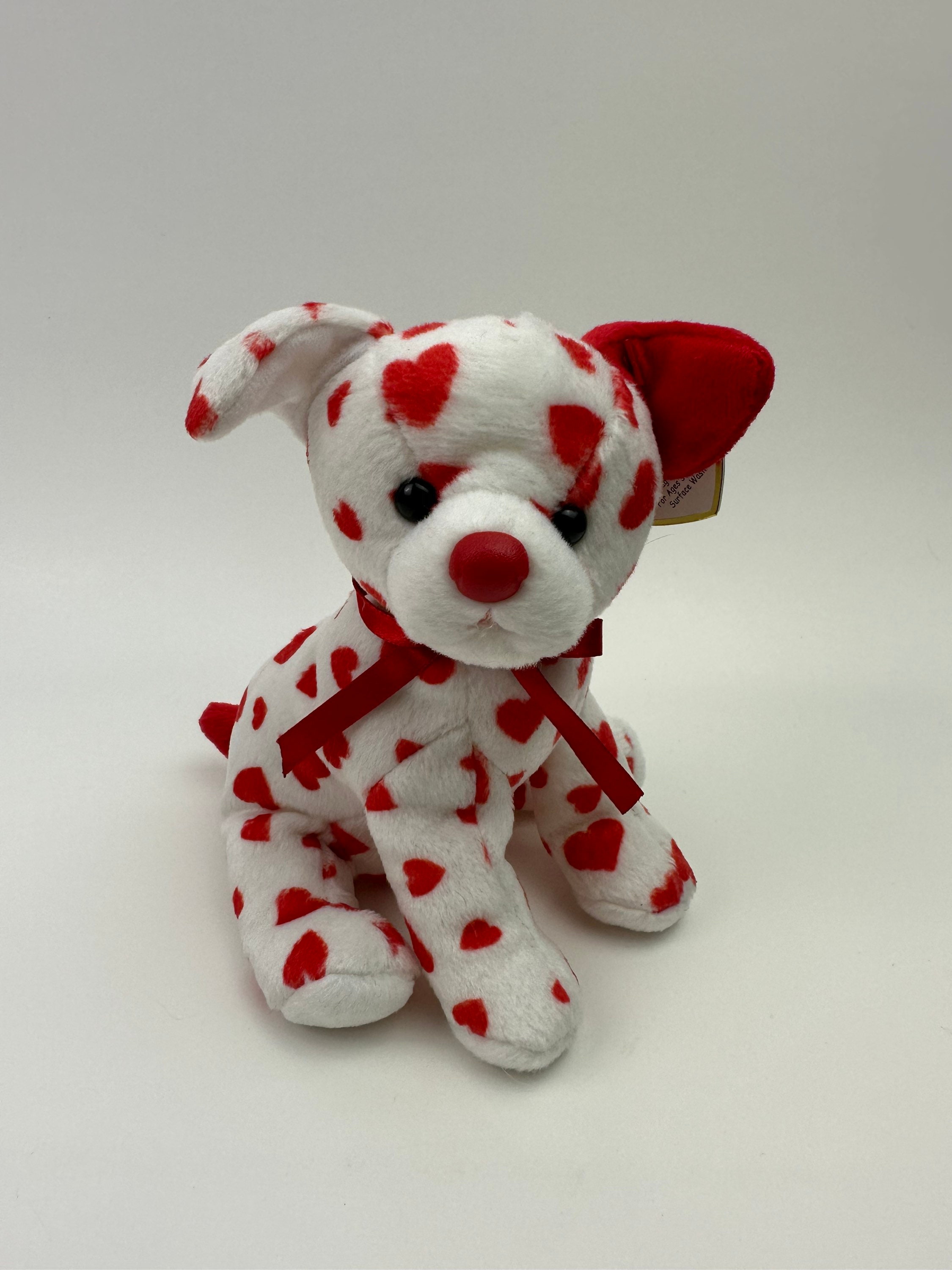 Ty Beanie Baby “hearts” the White and Red Valentines Day Love Dog