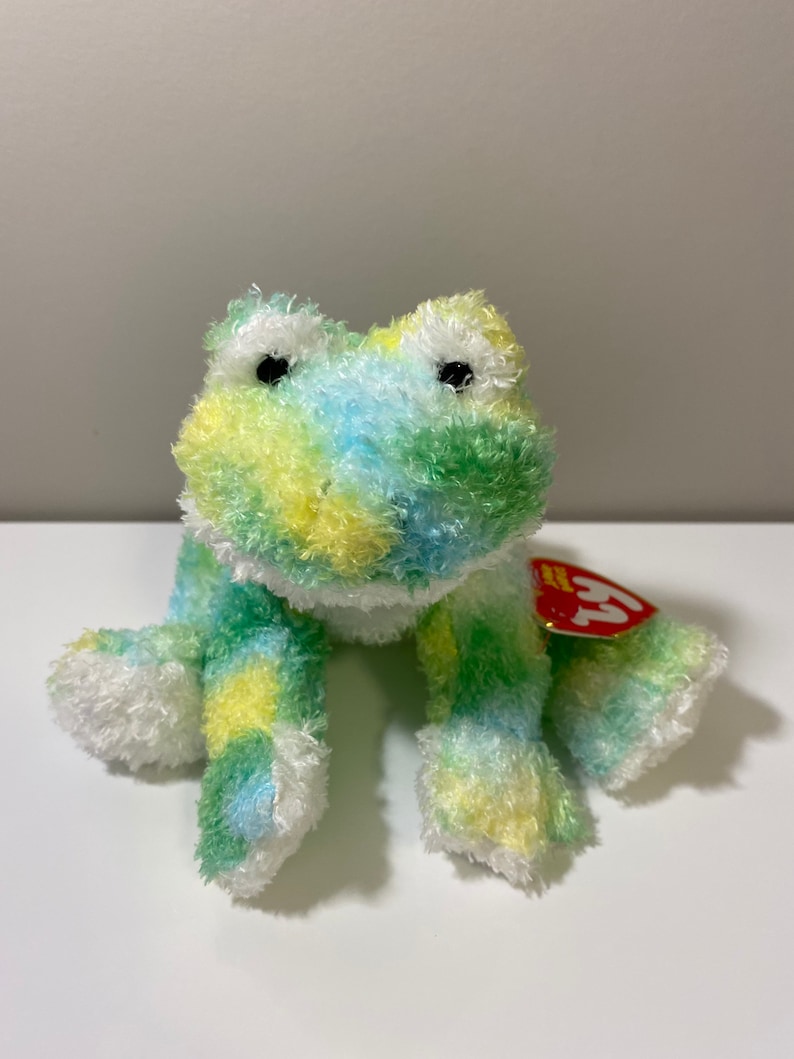 TY Beanie Baby Challenge the lowest price of Japan “Webley” Green Blue Frog and Plushie 7 inch Dealing full price reduction
