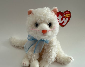 Ty Beanie Baby “Muff” the White Cat (6 inch)