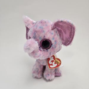 TY Beanie Boo « Ellie » l'adorable éléphant rose (6 pouces) bonnets vintage