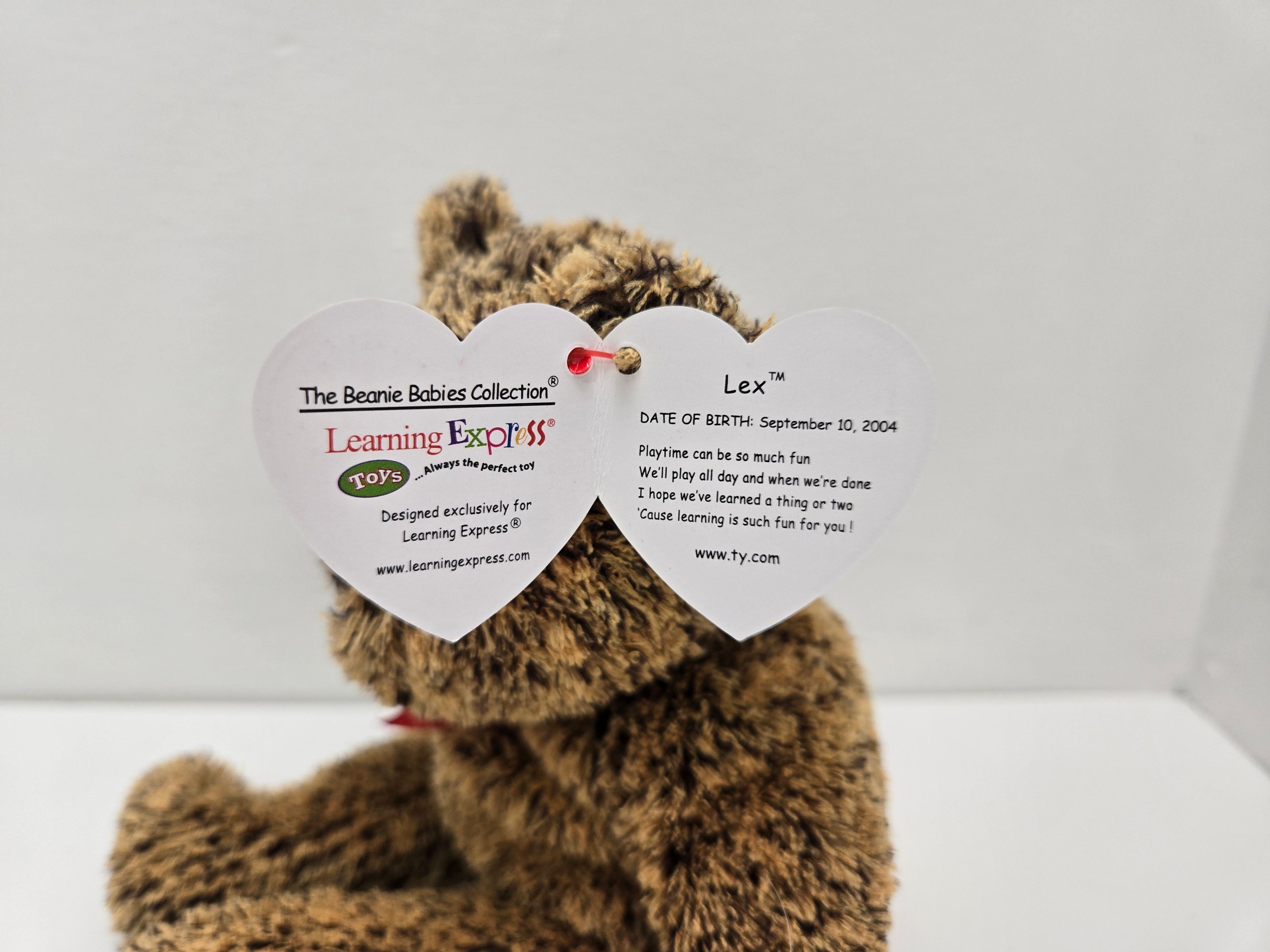 Ty Beanie Baby “lex” the Fuzzy Bear - Learning Express Exclusive