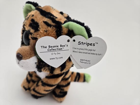 Ty Beanie Boos Plüschtiger 'Stripes' – 15 Cm, Kuschelweich & Süß, Perfekt Zum Sammeln Und Spielen