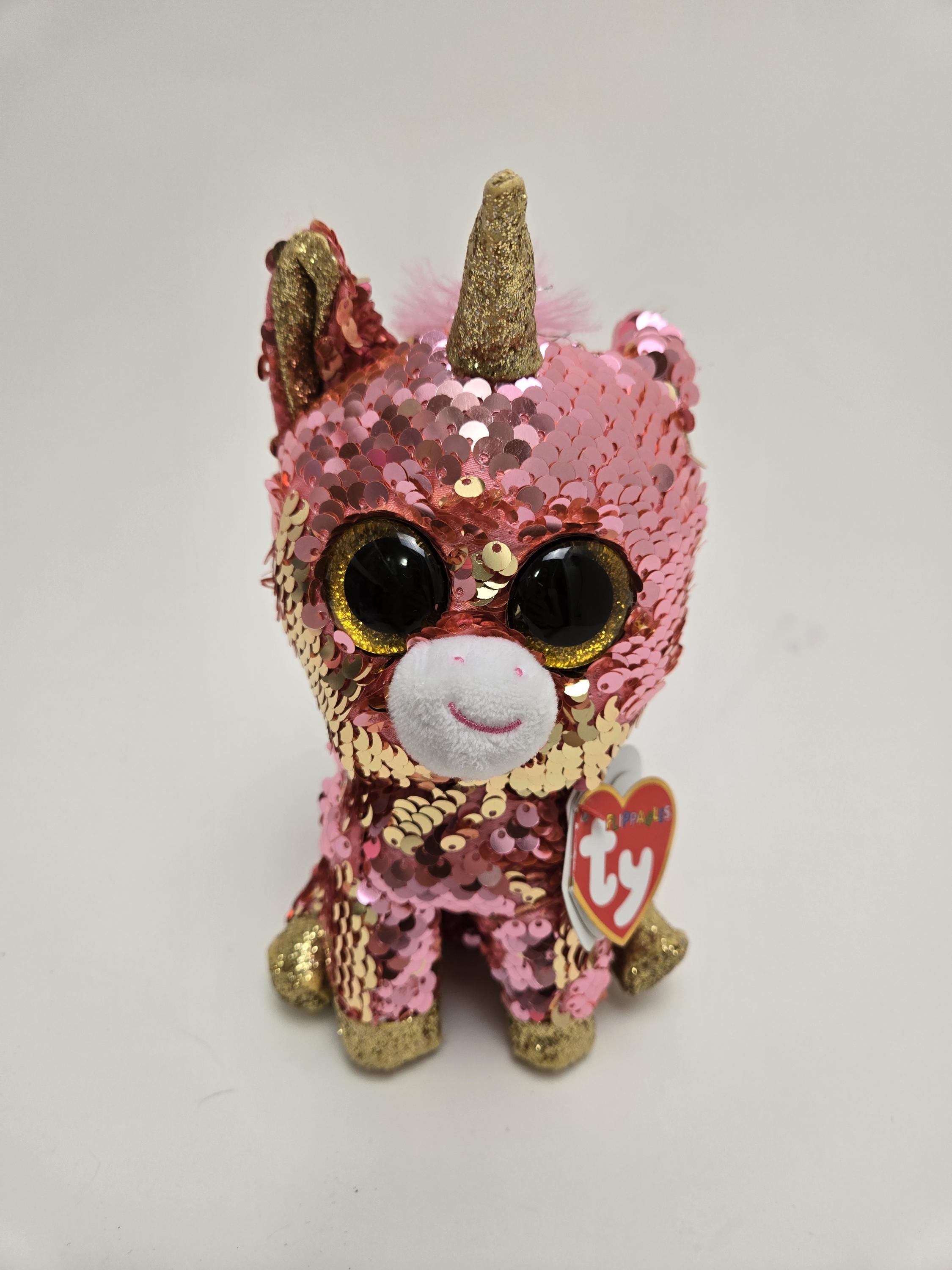 Ty Beanie Boo Licorne Pupazzi Ty Ty Flippables “sunset” The Pink