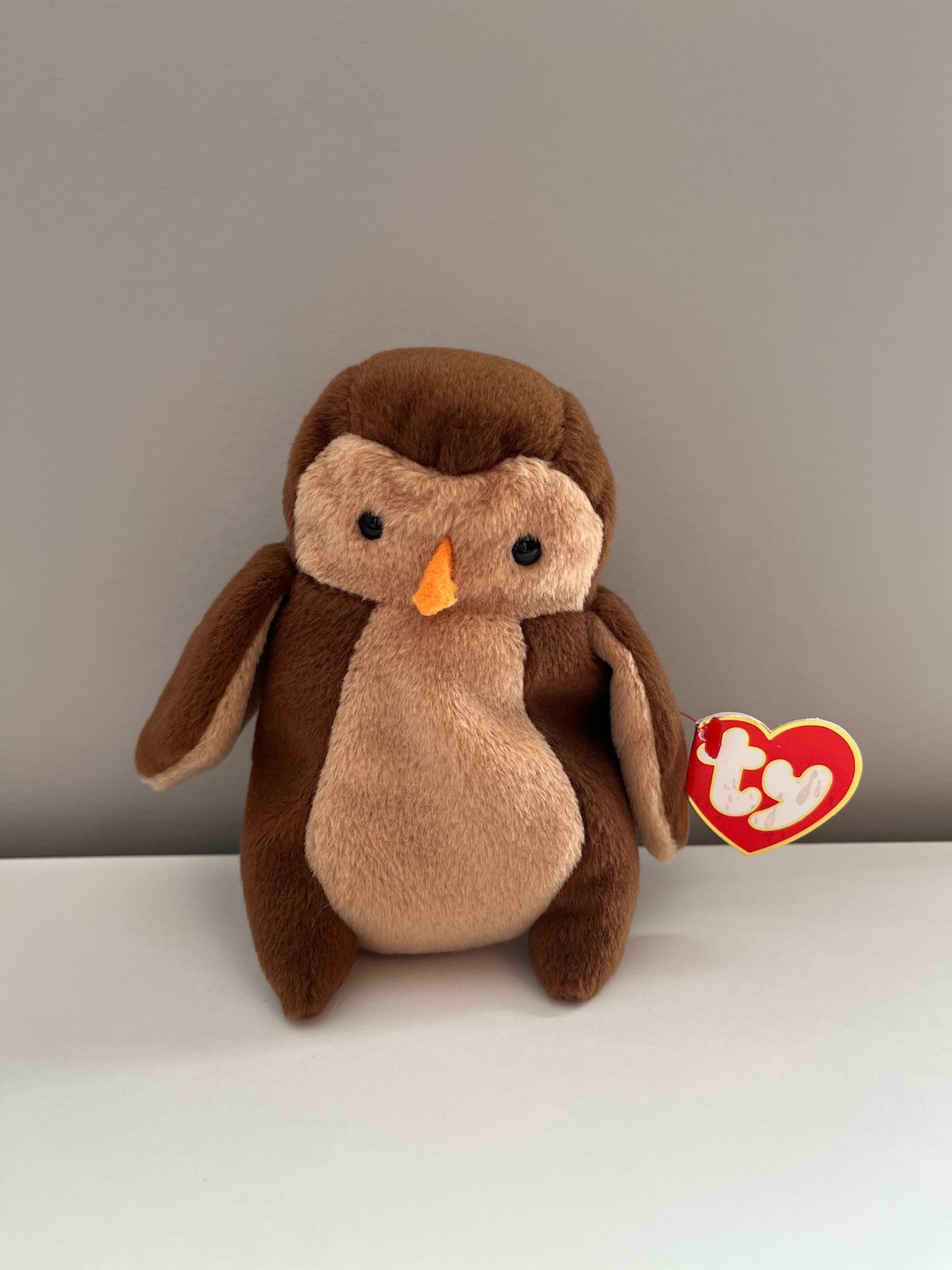 Ty Beanie Baby hoot the Owl 3rd Generation Hang Tag non Mint Tag rare 5