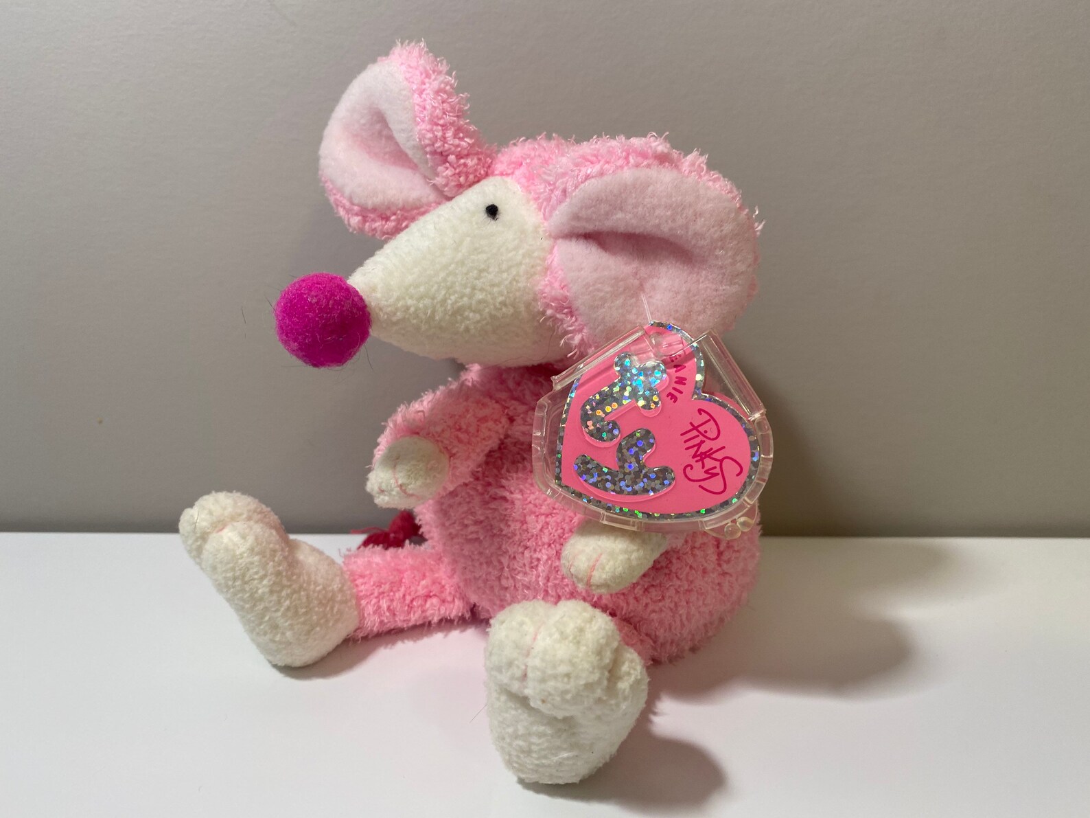 TY Beanie Baby Ratzo the Pink Rat Rare 5.5 inch Etsy