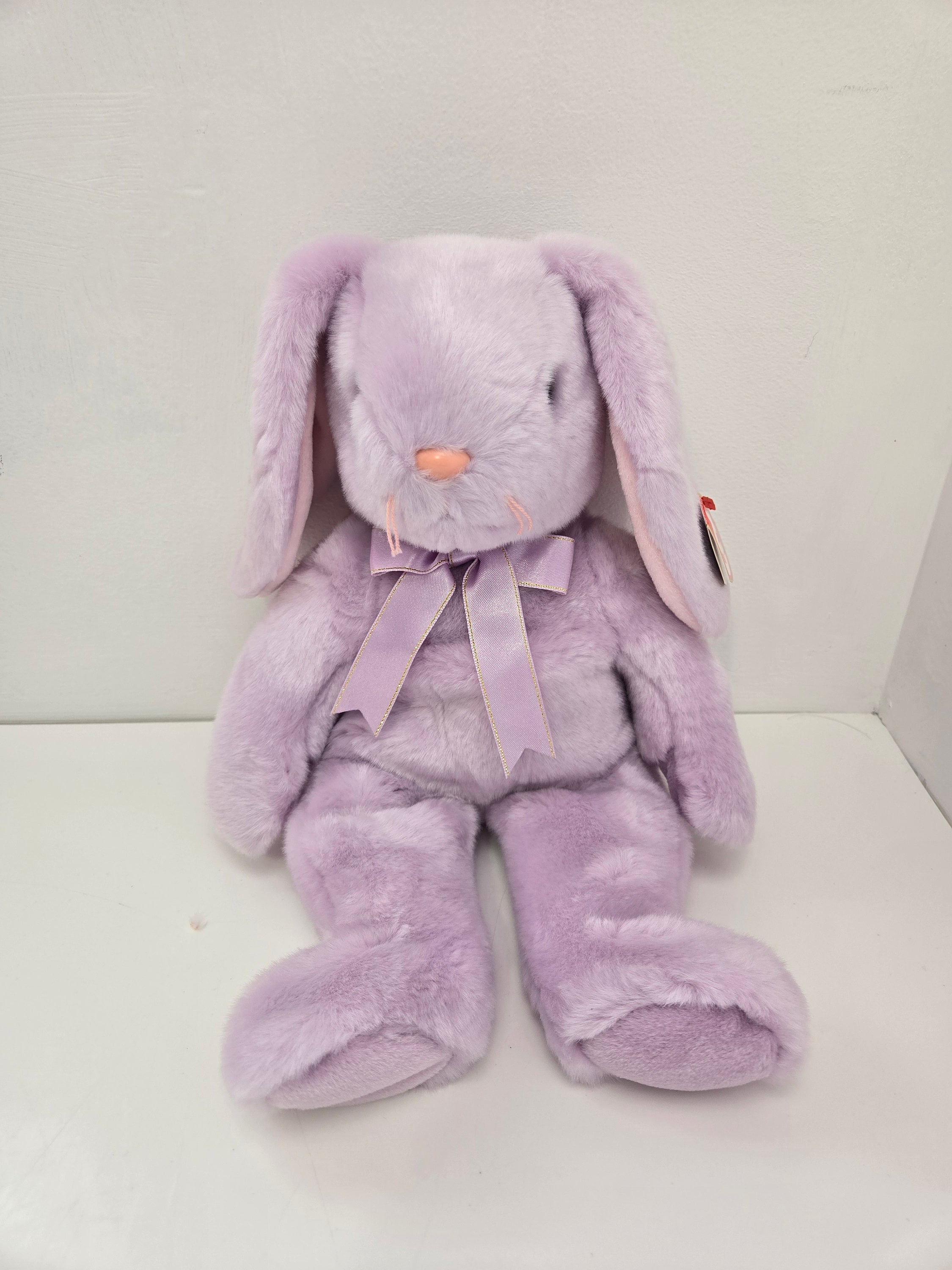 NJ☆ レトロ　紫色のウサギのぬいぐるみ Ty Beanie Buddy “Floppity” 紫色のうさぎのぬいぐるみ（14インチ