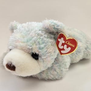 Ty Classics Collection “Gumdrop” der Bär mit lila Schleife! Durchmesser ca.30cm